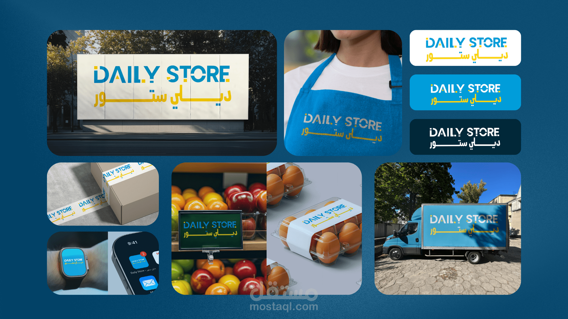 تصميم هوية بصرية لمتجر "ديلي ستور | Daily Store"