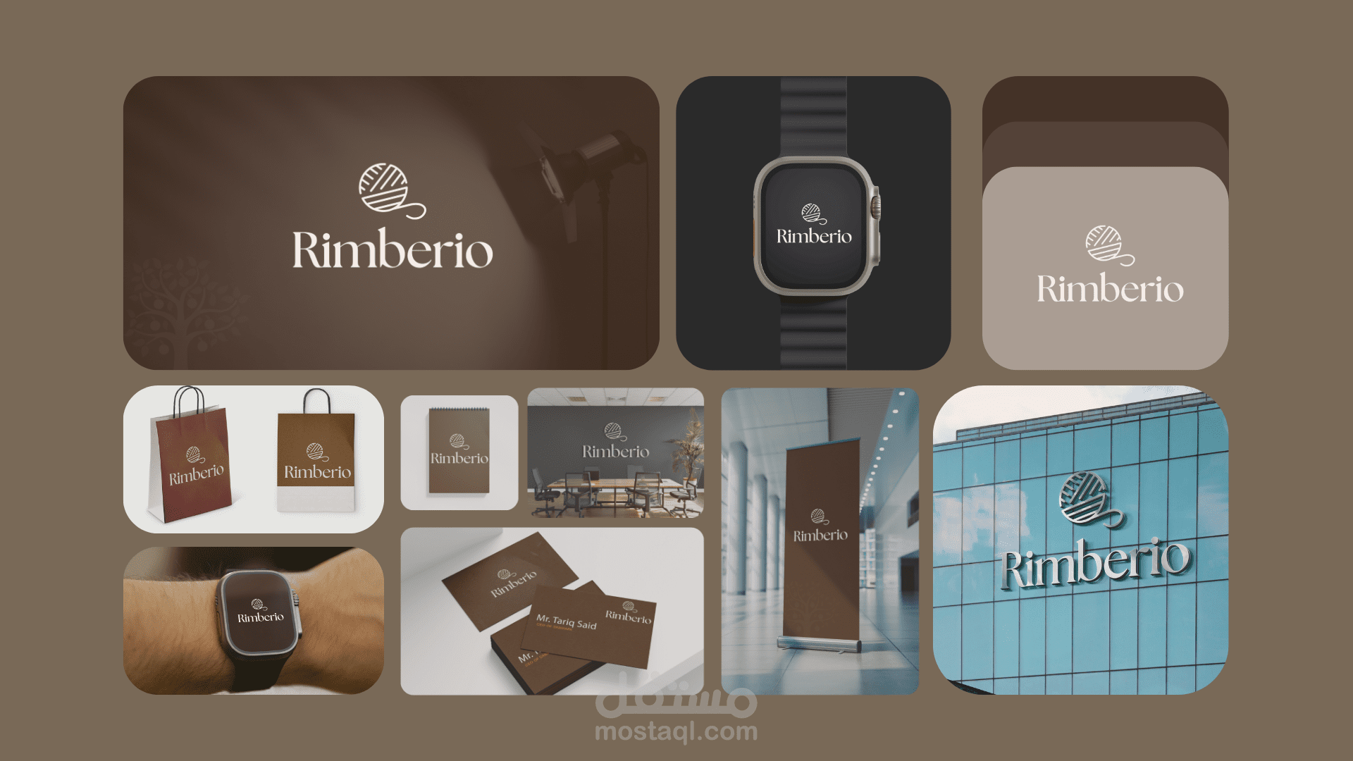 تصميم هوية بصرية متكاملة لشركة الأزياء Rimberio