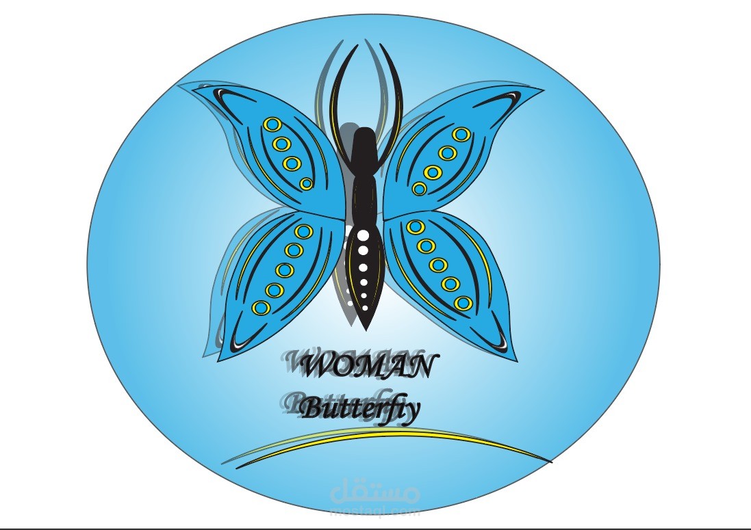 العنوان: شعار "امرأة الفراشة" – Woman Butterfly