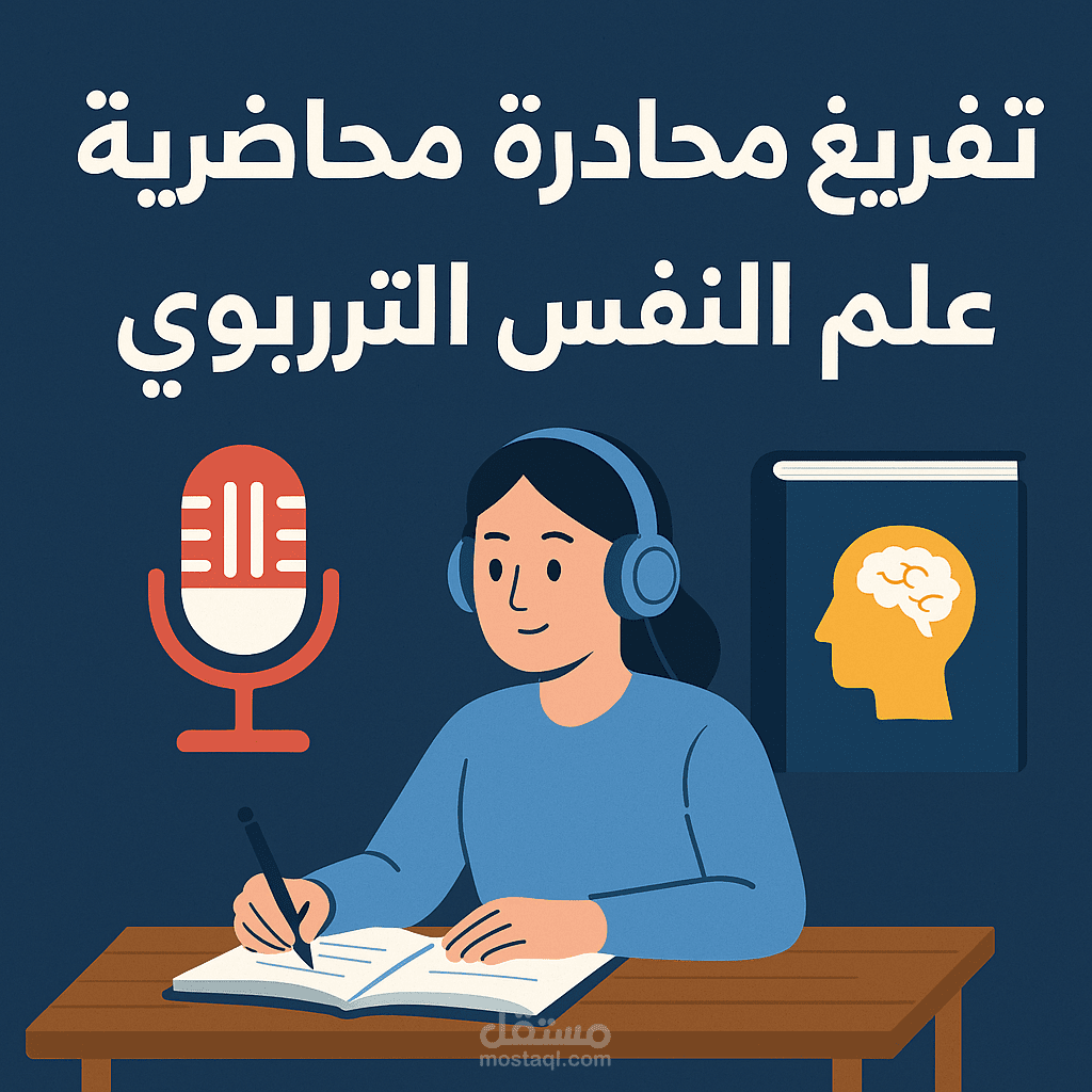 تفريغ محاضرة صوتية أكاديمية بدقة واحتراف