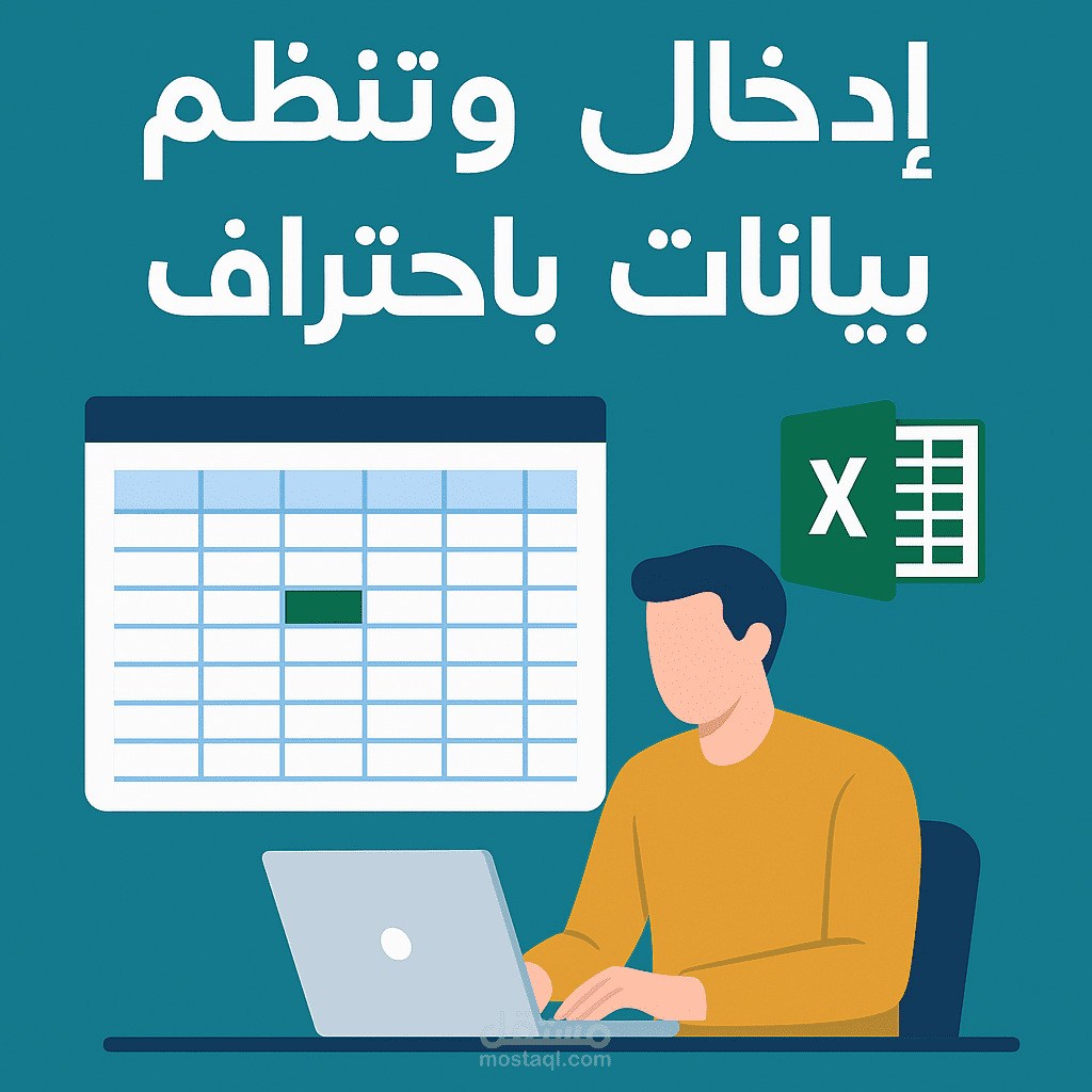 نموذج لادخال البيانات علي برنامج  excel بطريقه احترافيه