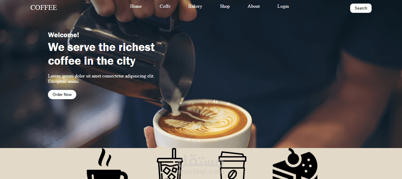 coffee web page