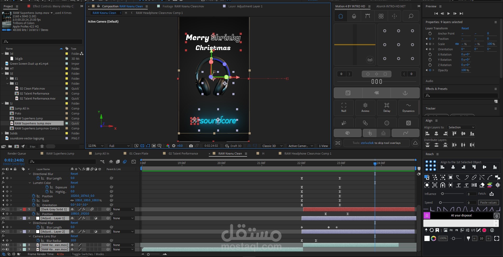 إعلان موشن جرافيك احترافي لسماعات Soundcore