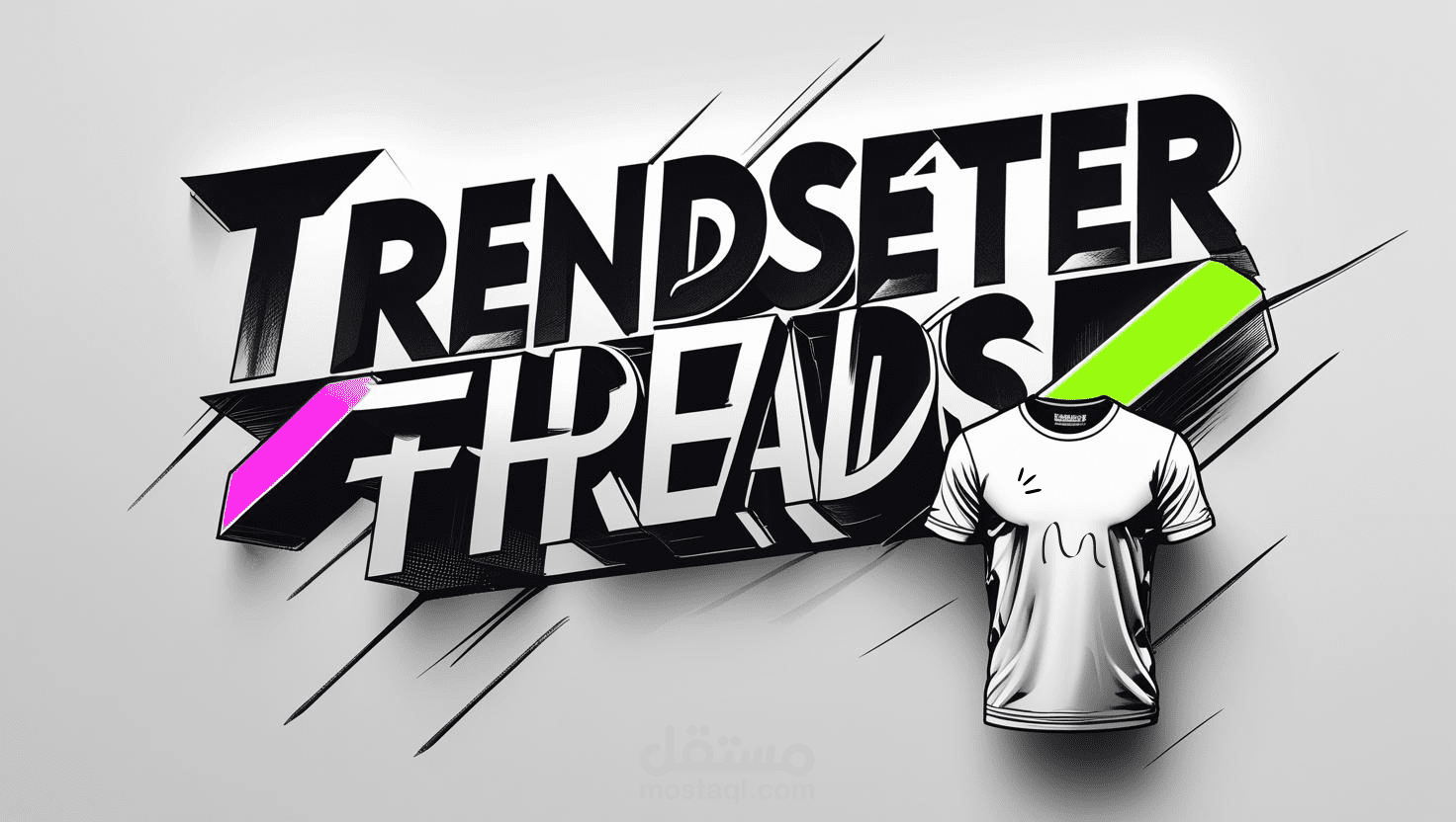 تصميم شعار  لمتجر ملابس شبابي عصري TRENDSETTER
