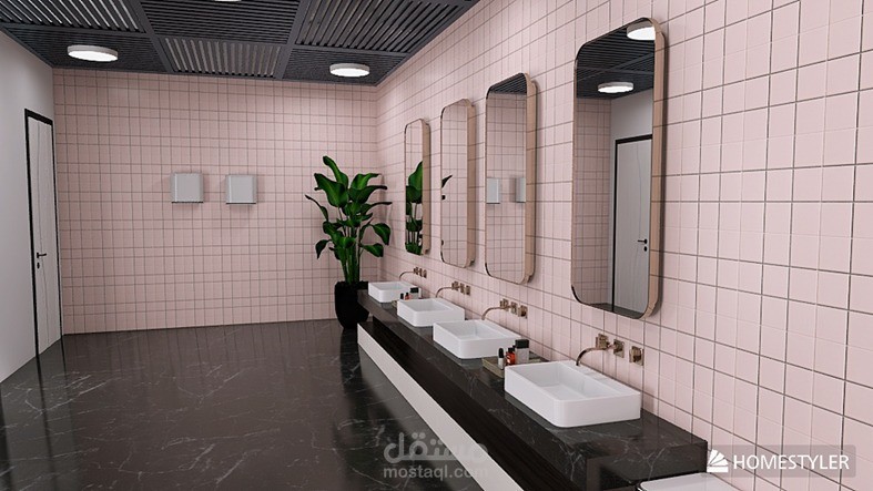 bathroom in lady's  cafe