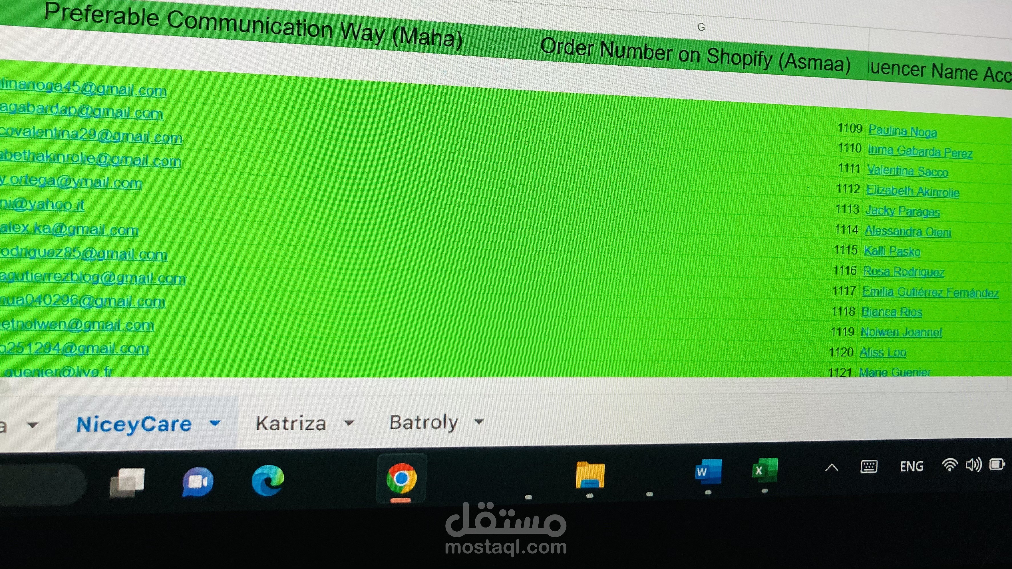 متابعة أوردرات من متجر Shopify وتنسيقها على Google Sheets