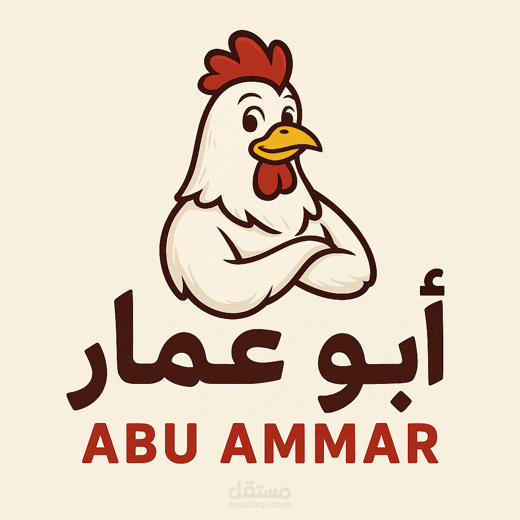 تصميم شعار احترافي لمحل "فراخ أبو عمار" – يجمع بين البساطة والتميّز