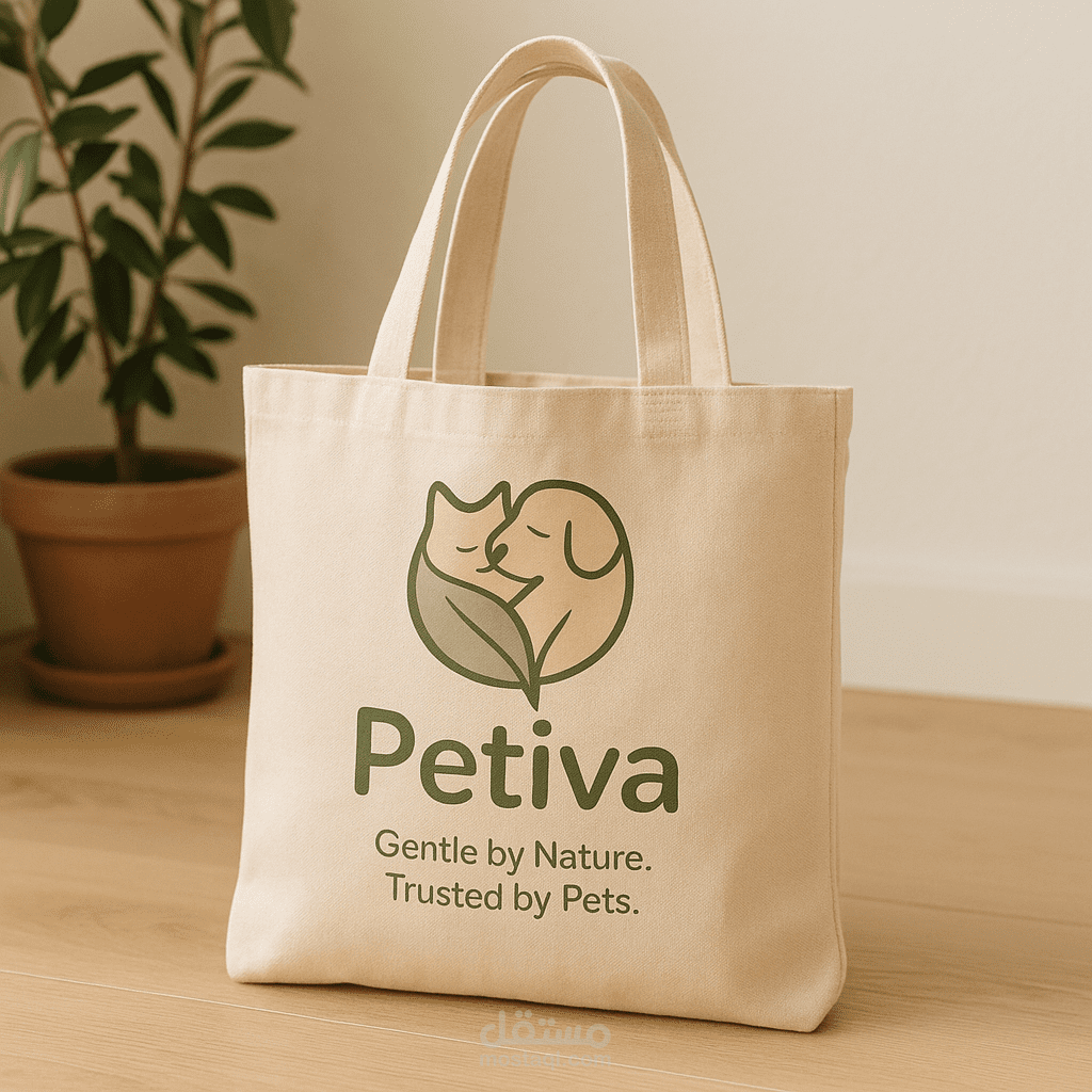 Petiva | لوجو راقي لبراند منتجات الحيوانات الأليفة بطابع ناعم وواثق