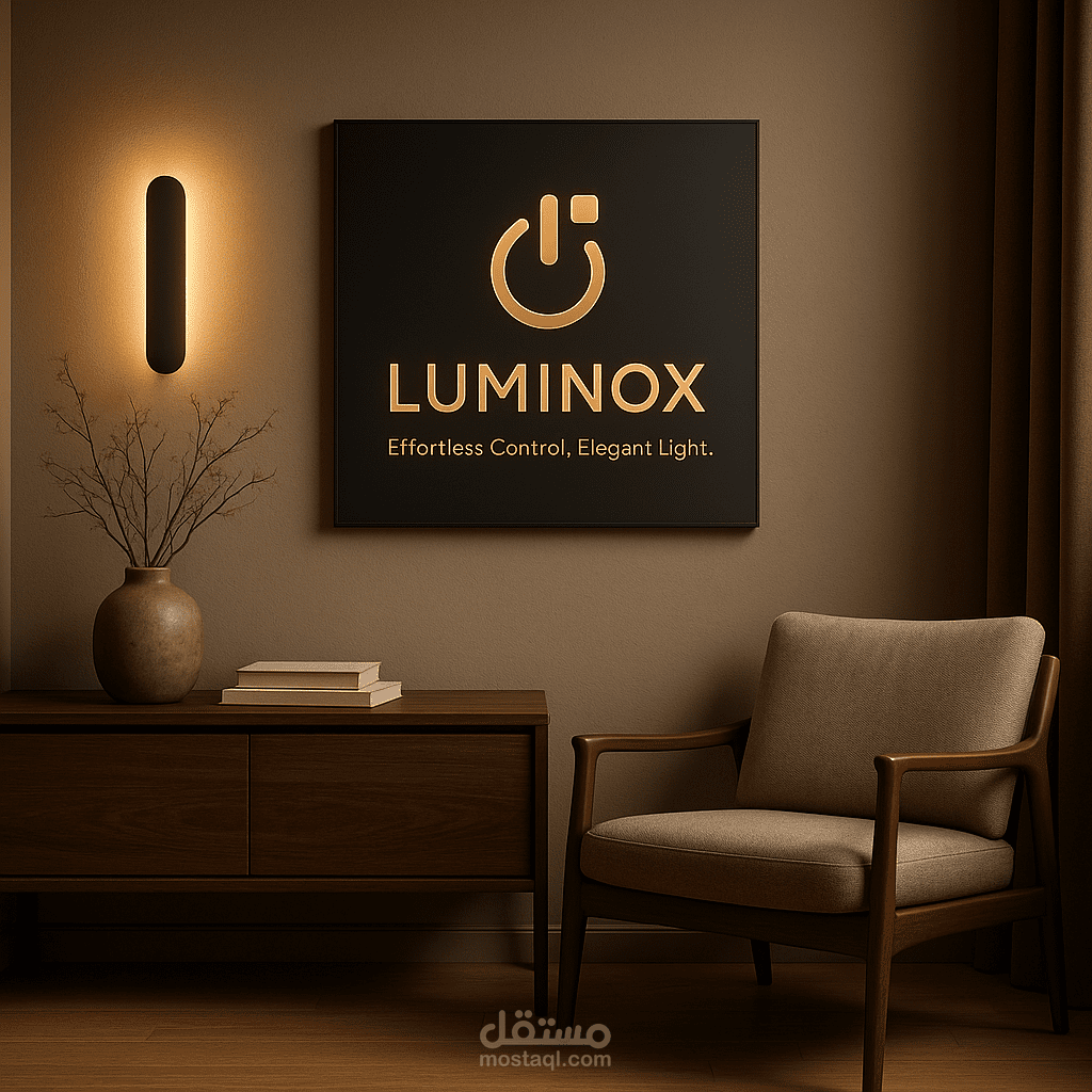 Luminox | لوجو عصري لبراند إضاءة ذكية يجمع بين الأناقة والوظائف العملية