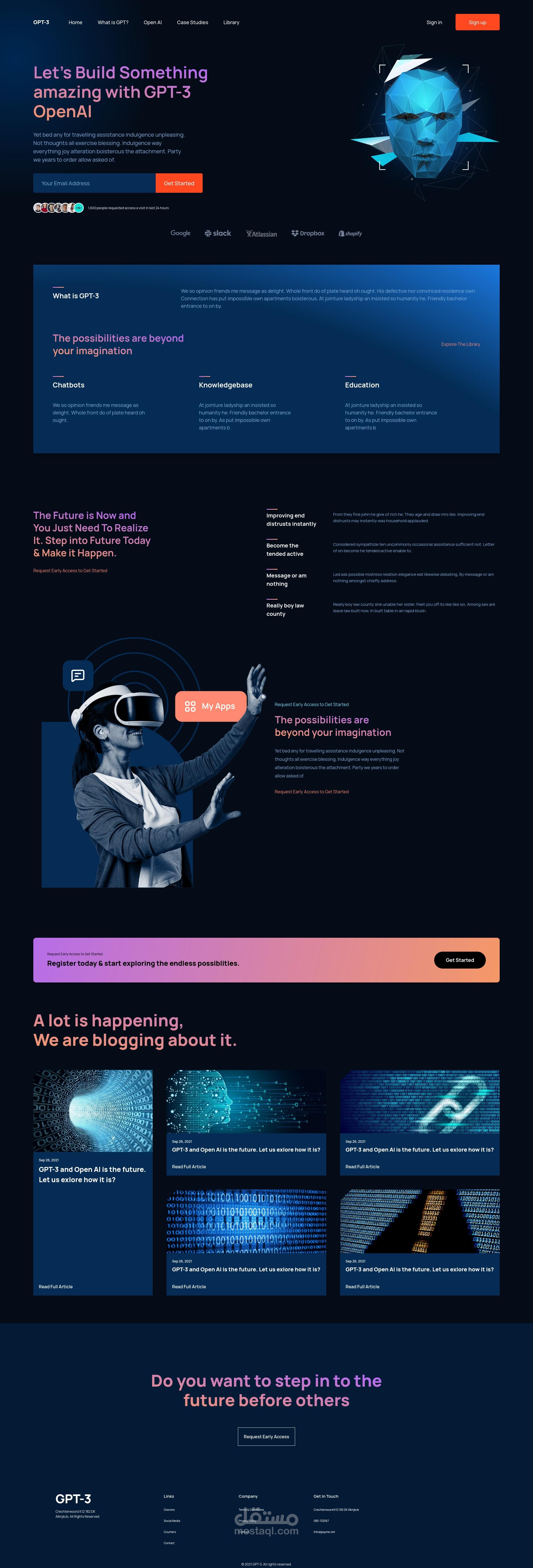 ChatGPT-3 Landing Page