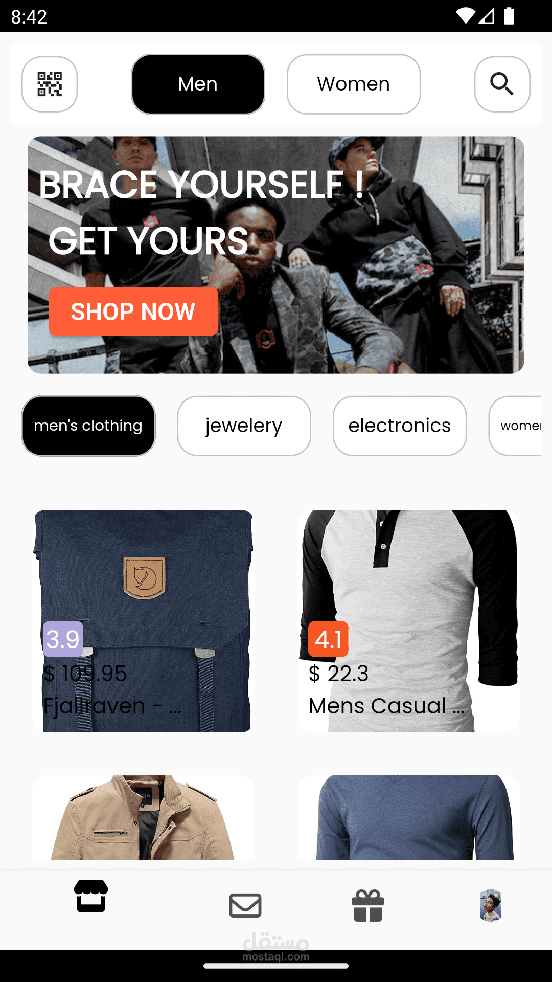 Clothes store app