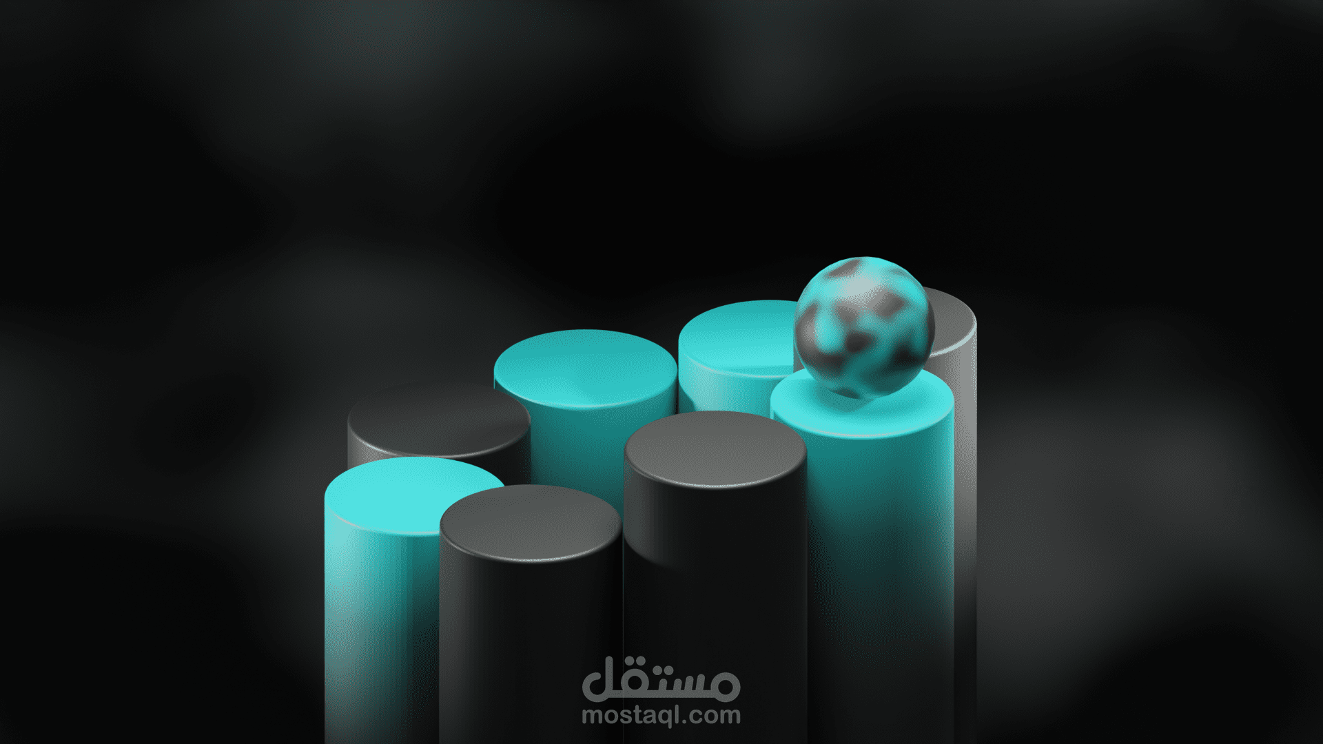 تحريك 3D احترافي بتقنية التزامن الديناميكي بين العناصر – Blender Motion Design