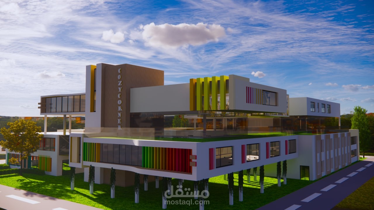 تصميم  حضانة اطفال كونسبت المتاهة