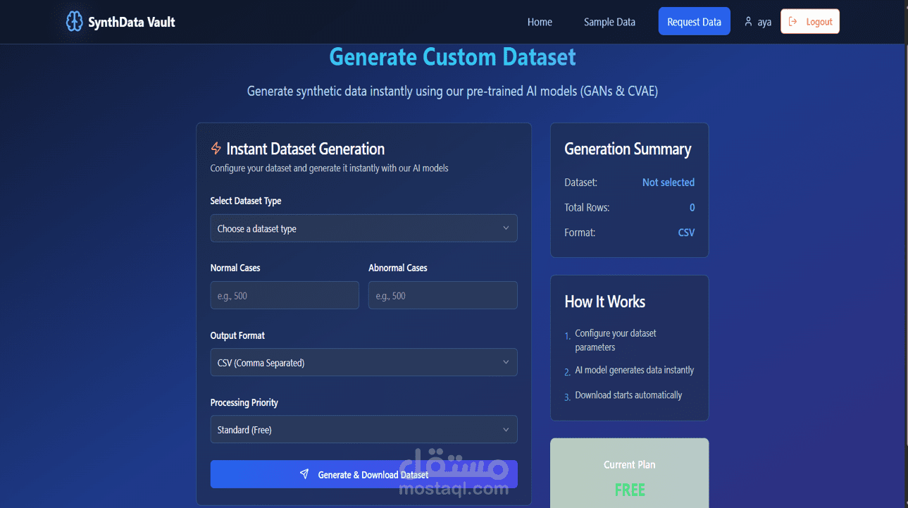 SynthData Vault Platform