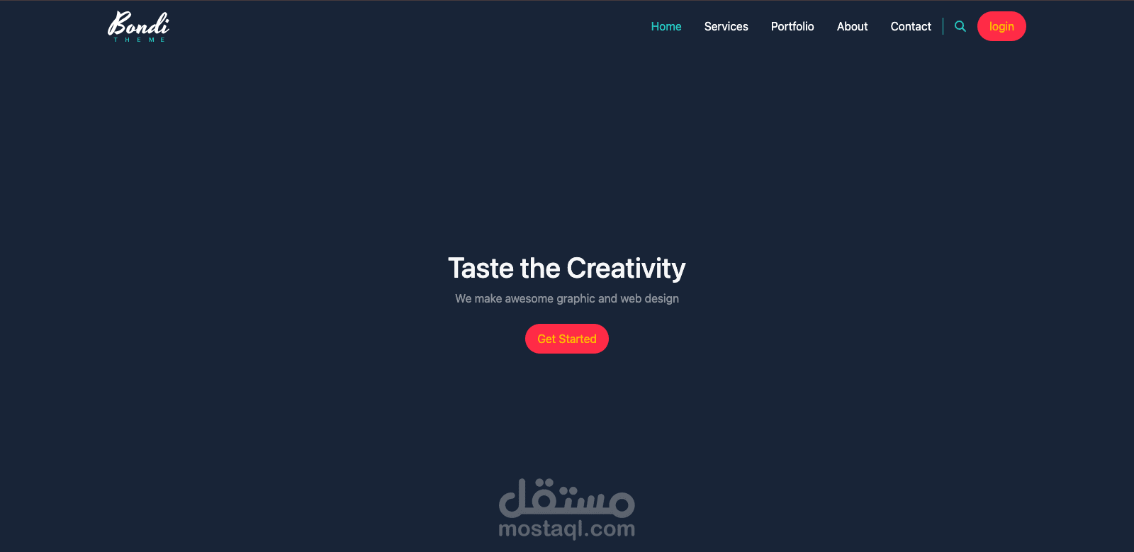 landing page