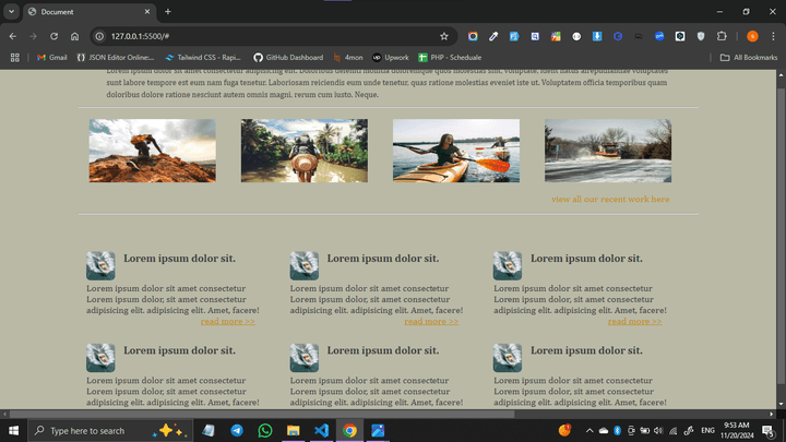 landing page
