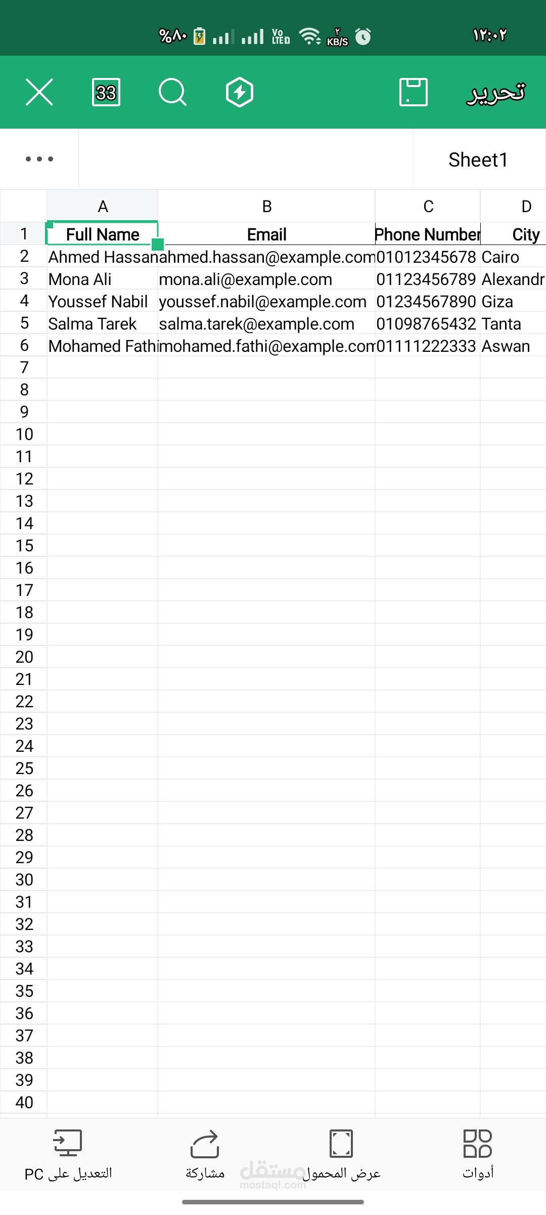 بيانات المناديب