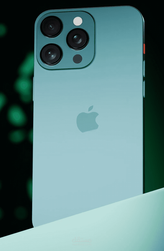This is a realistic 3D model of an iPhone created using Blender