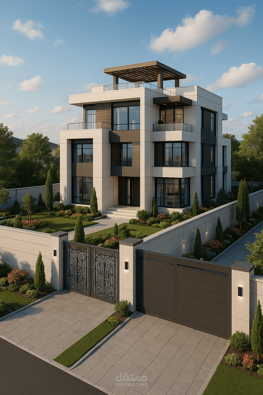 Modern villa design  To one of our valued customers  Location / Saudi  Year / 2025  Architect/ Walid Ezzat