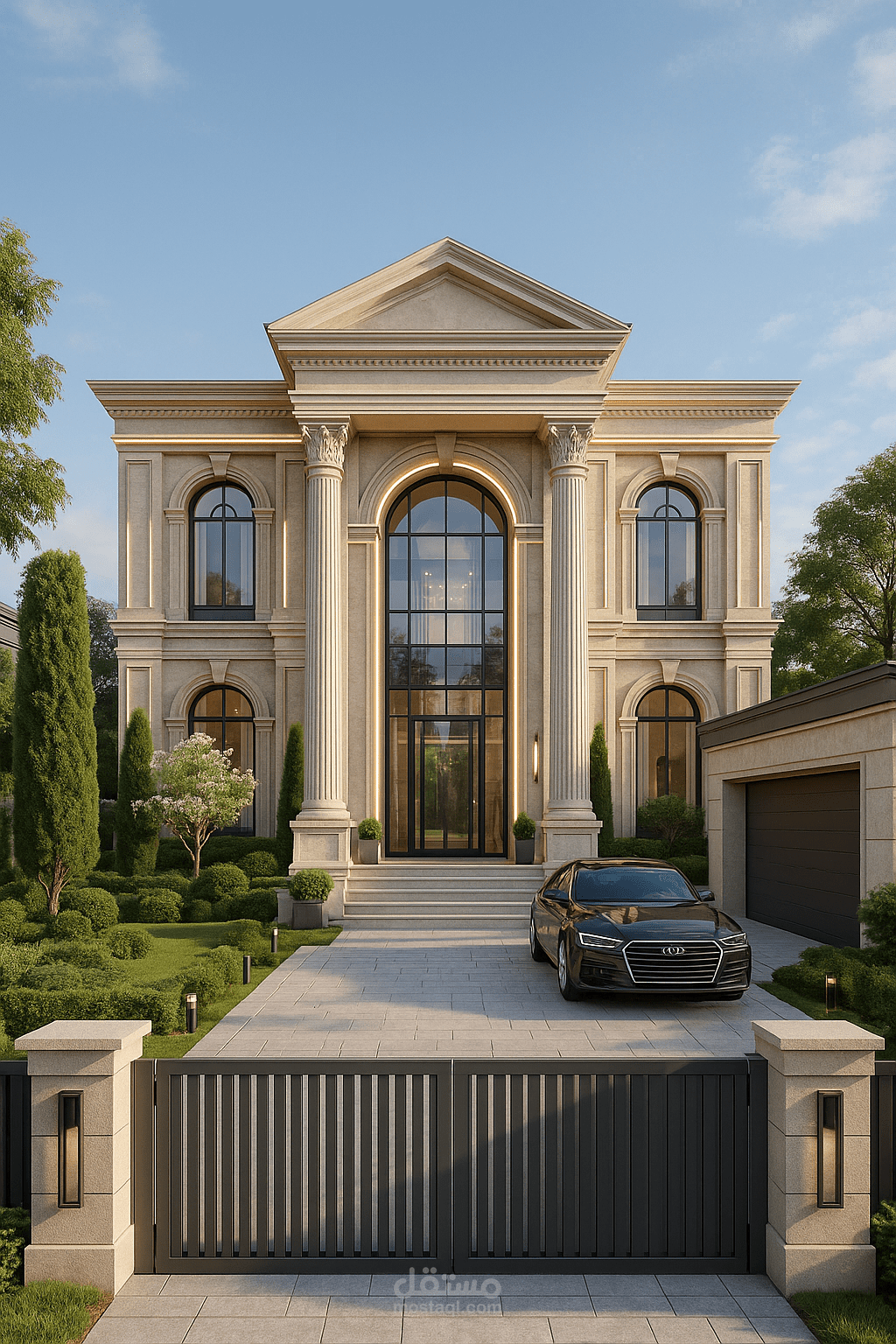 New Classic villa design To one of our valued customers  Location / Qatar  Year / 2025  Architect/ Walid Ezzat