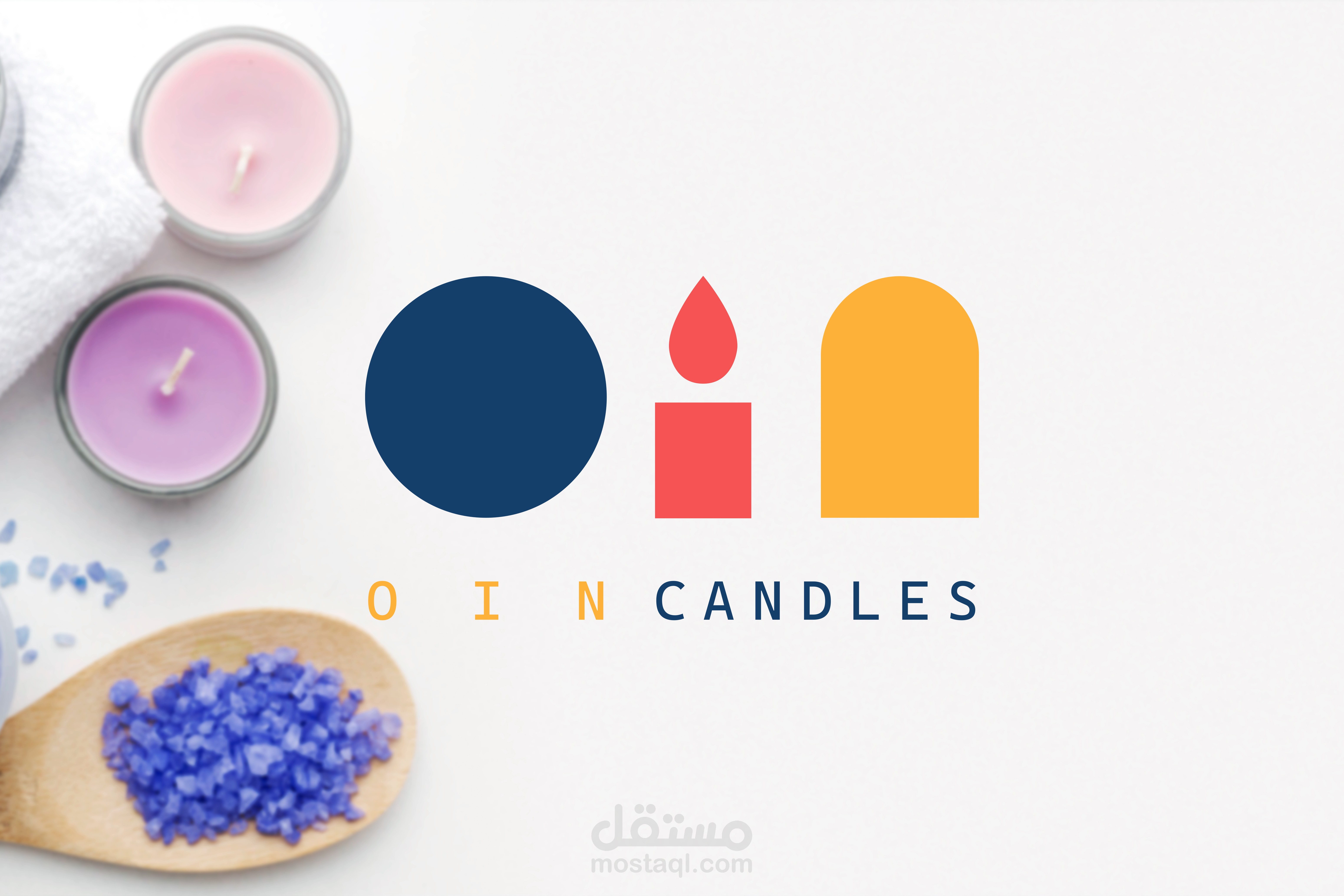 OIN candles branding