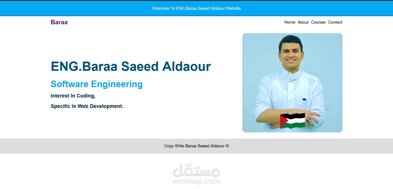 ملف شخصي شامل لمهندس برمجيات: السيرة الذاتية، المشاريع، والمنشورات