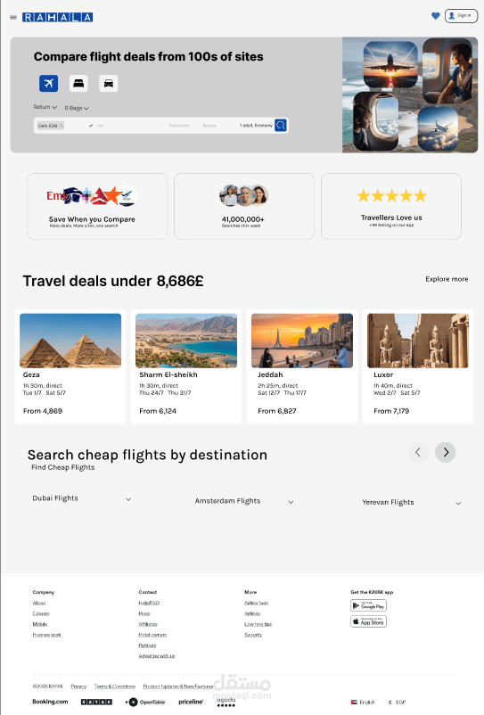 Travel Booking Site(RAHALA)