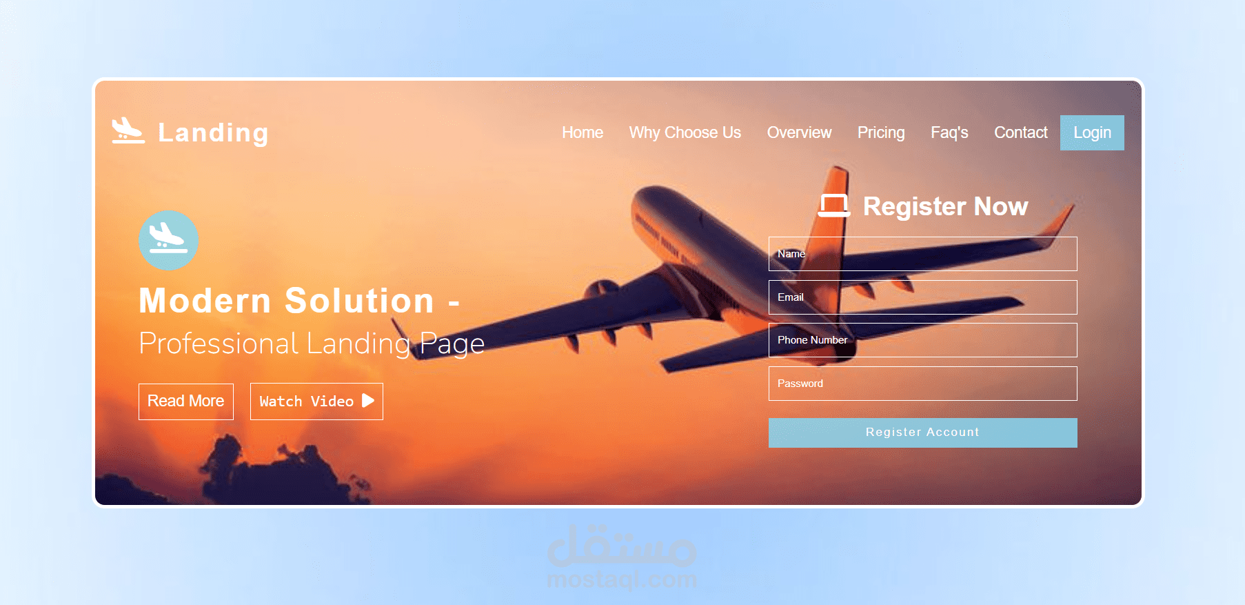 landing page