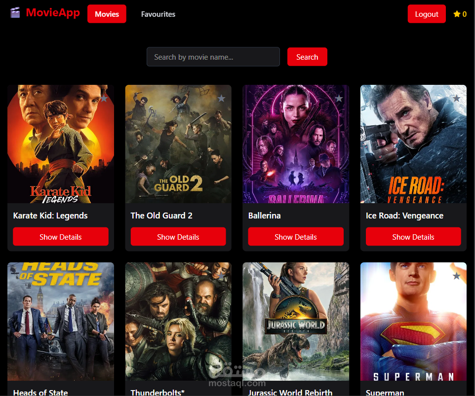 (Movie App( React, Tailwind CSS, TMDB API