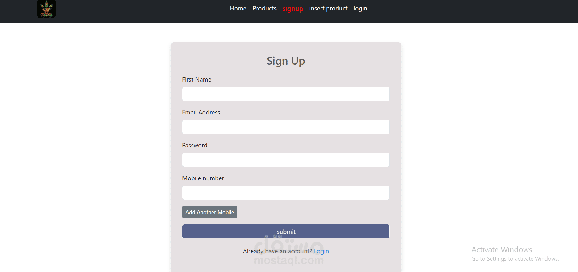 (E-commerce website (Angular