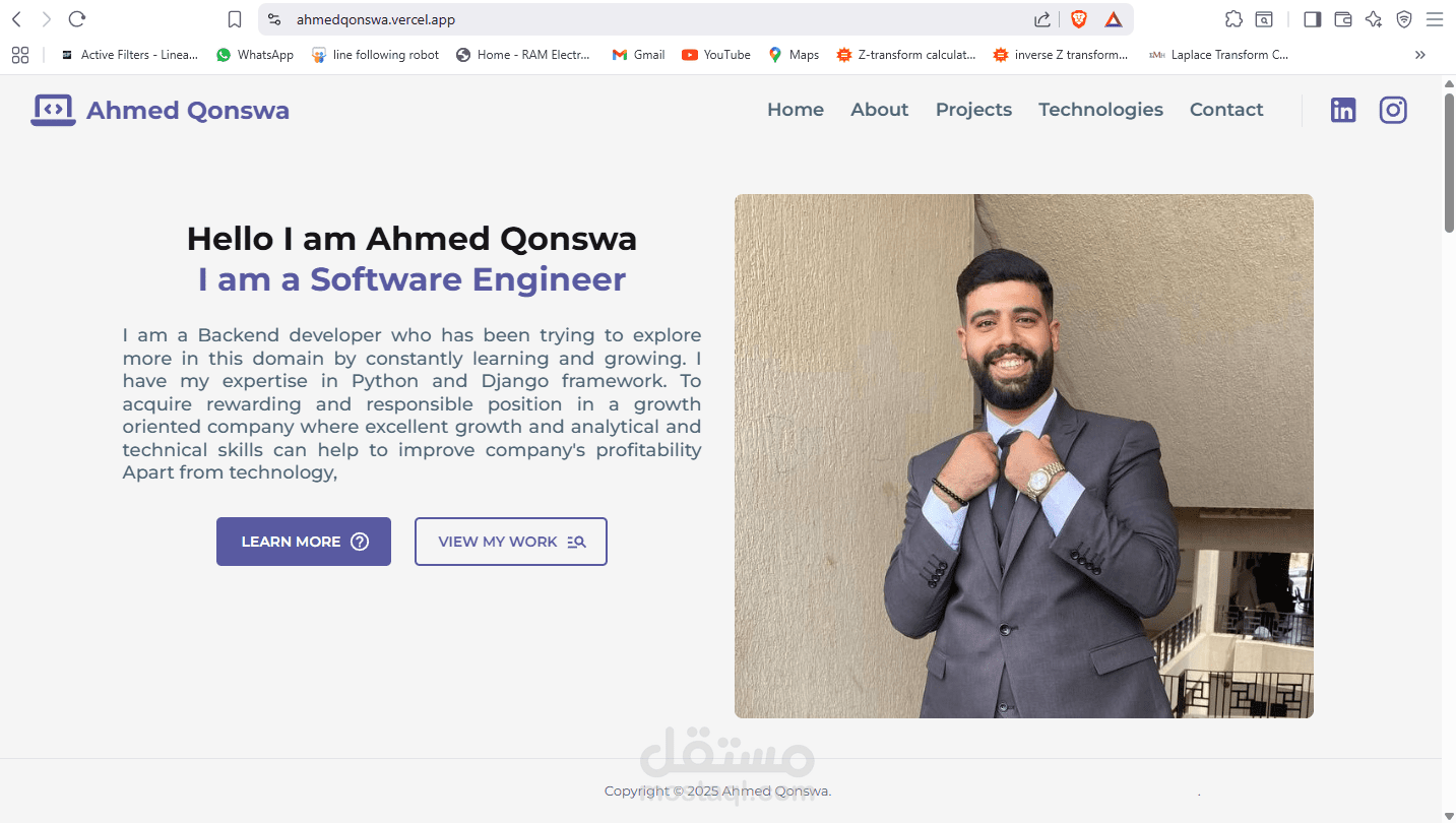 البورتفوليو الخاص بي