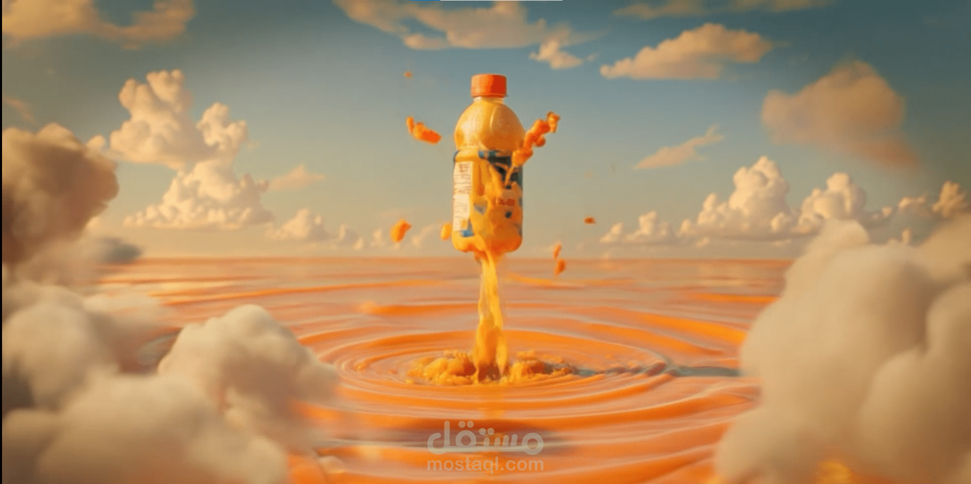 فديو اعلان 3d animation  عصير