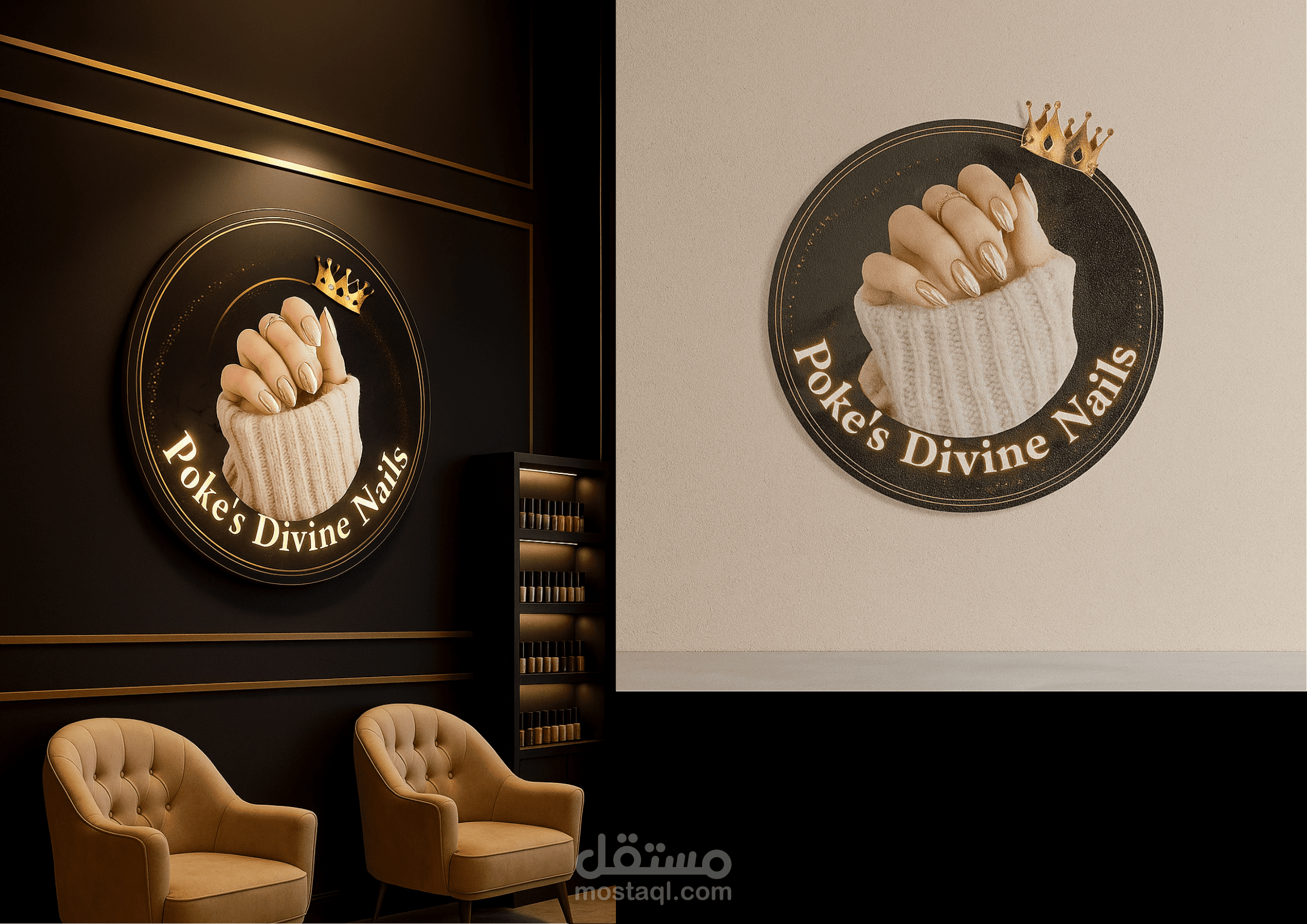 Elegant Logo Design for Poke's Divine Nails