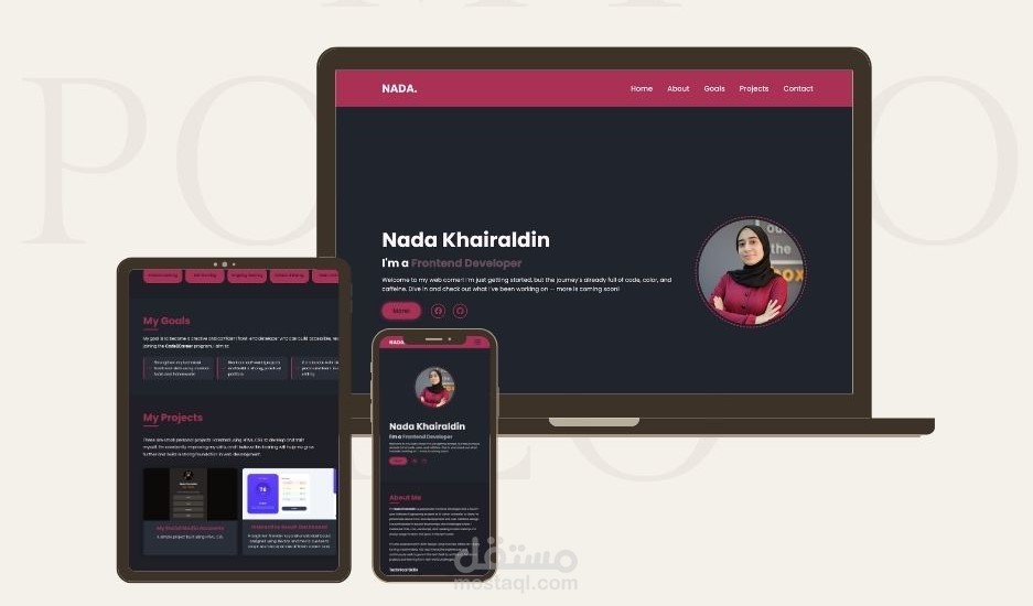 Personal Portfolio Website - Frontend Developer | Nada Khairaldin