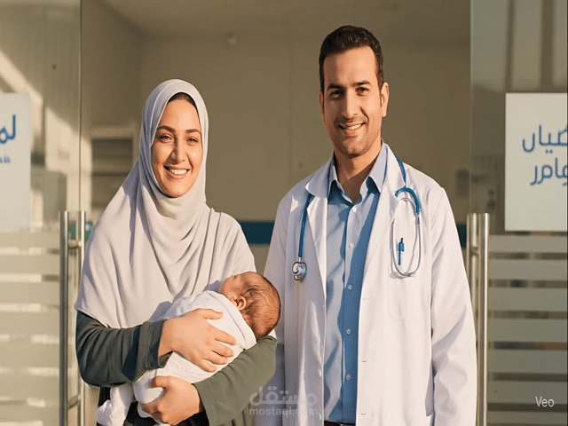 اعلان عيادة طبيب اطفال