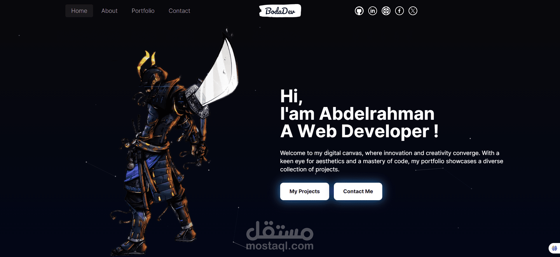 تصميم وتطوير بورتفوليو شخصي تفاعلي باستخدام Next.js وDot Net API