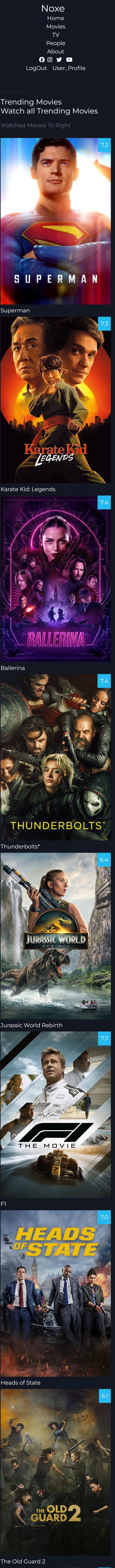 Trending movies