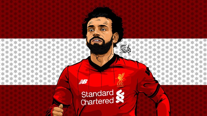 رسم فيكتور ارت للفرعون المصرى محمد صلاح