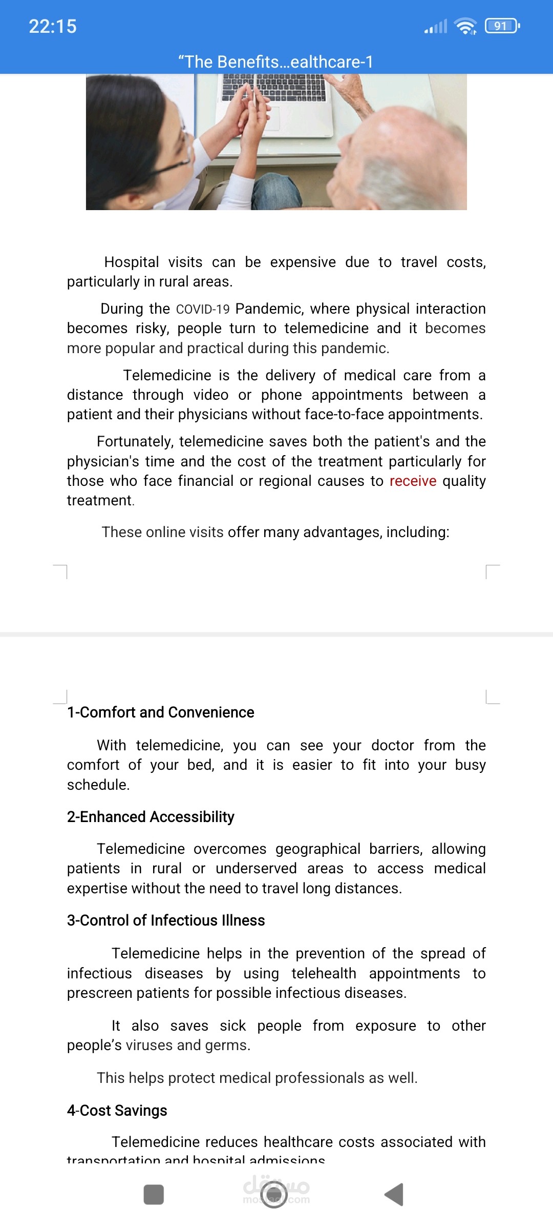 The Benefits of Telemedicine in Modern Healthcare