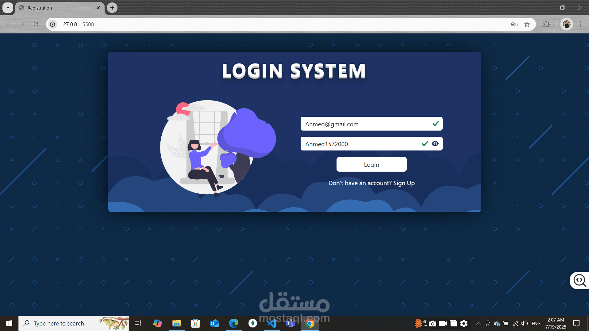 Responsive Registration app