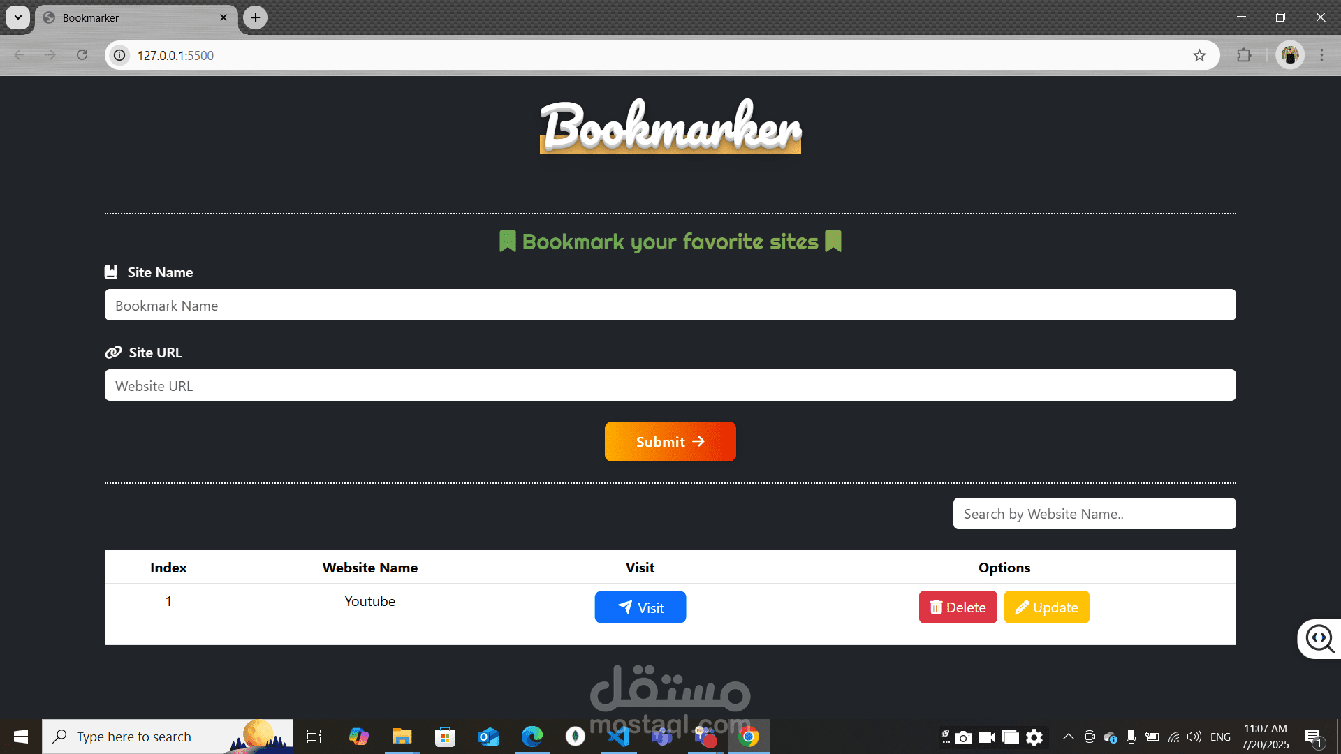 Bookmarker application