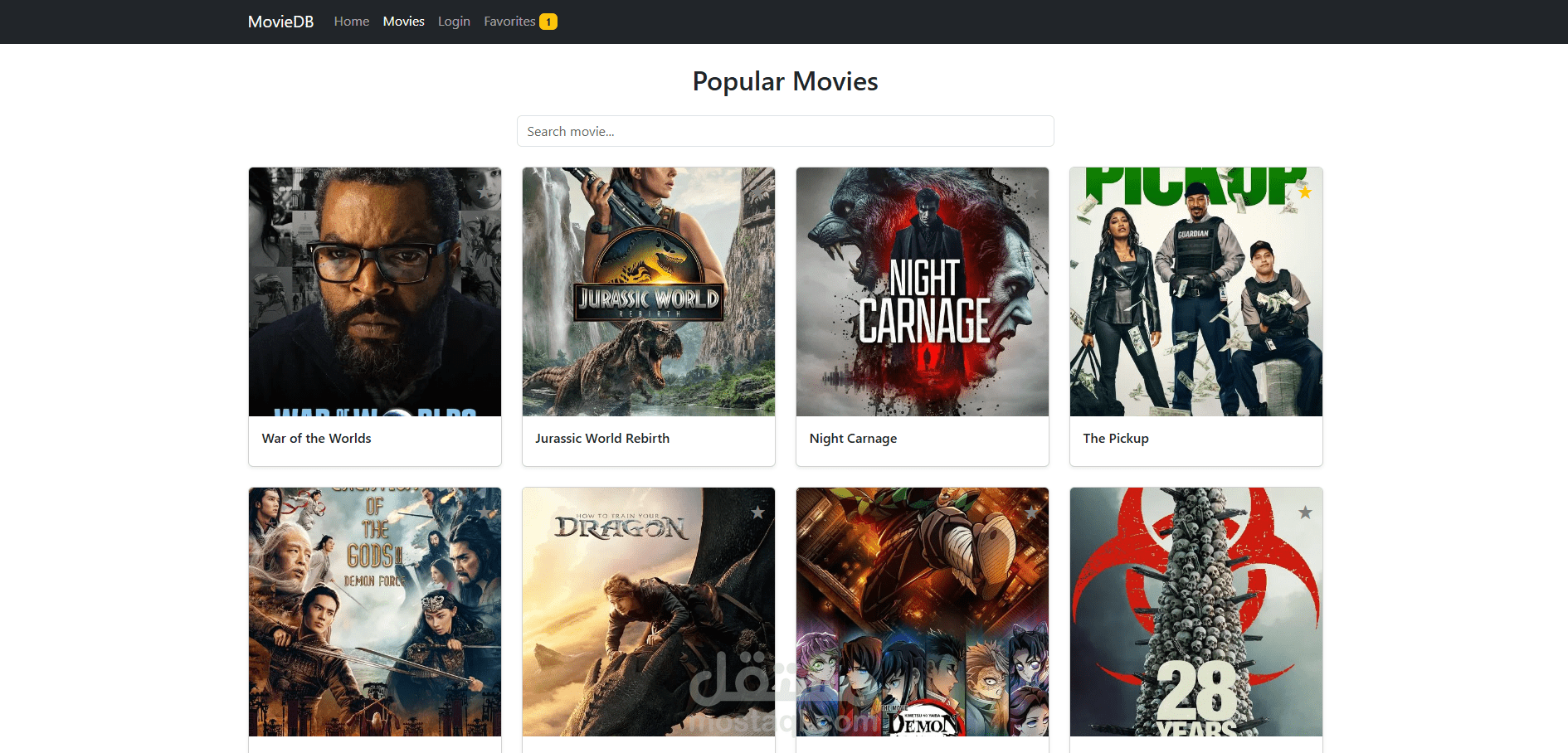 Implement Redux Cycle to Manage Movie Favorites