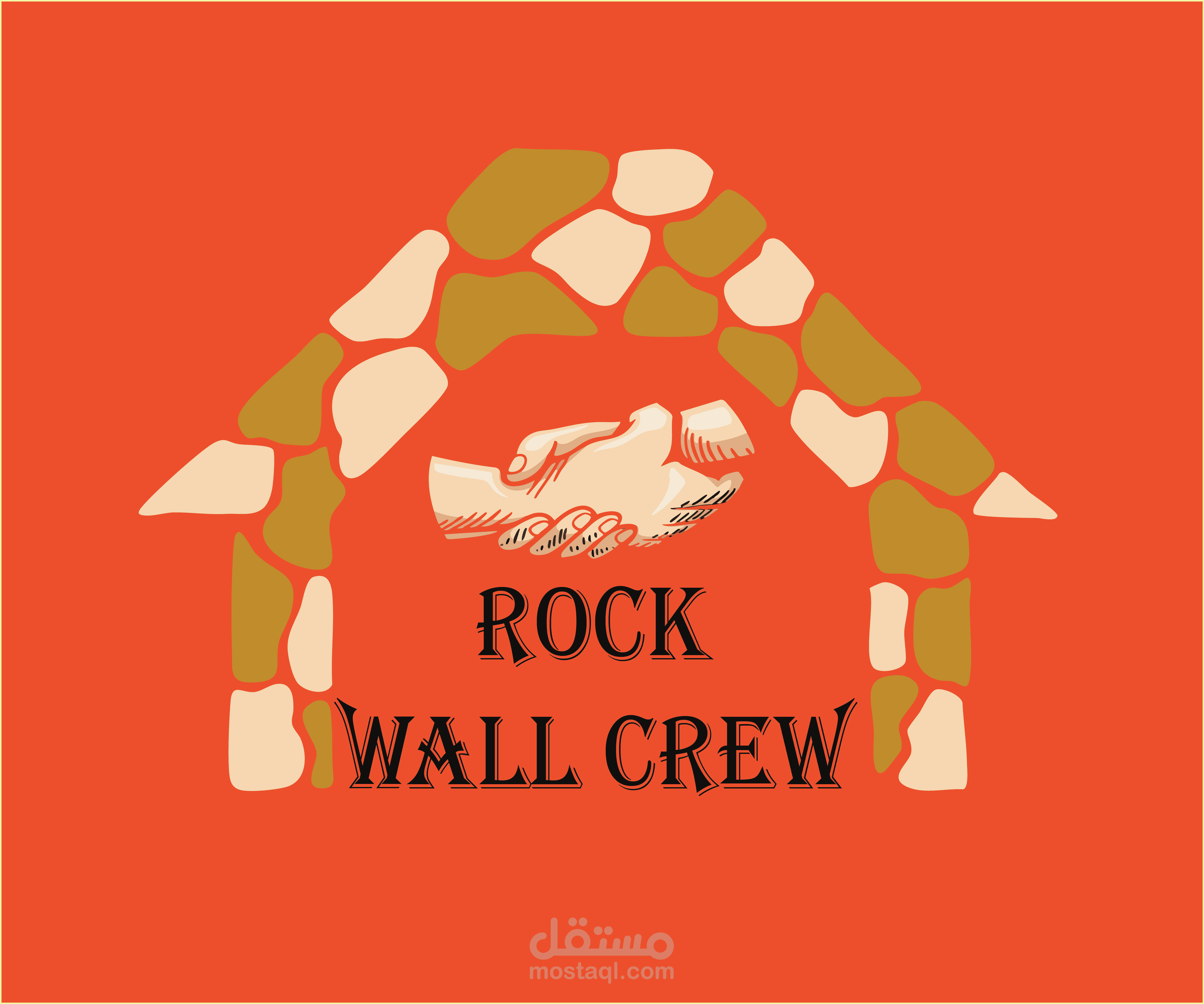 Modern Rock Wall Team Logo