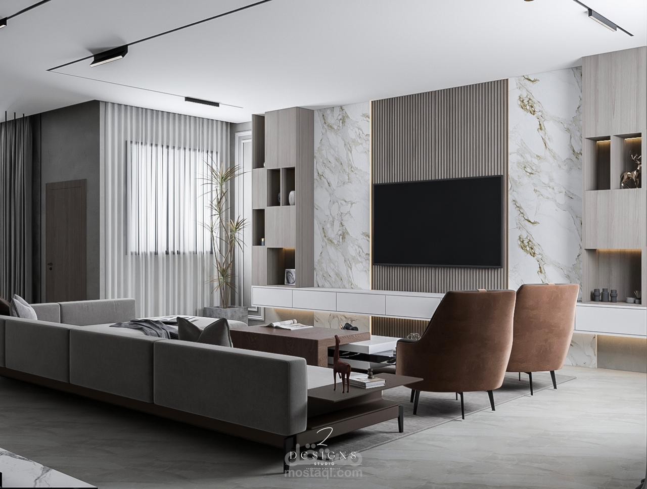 تصميم داخلي لشقة بدبي
