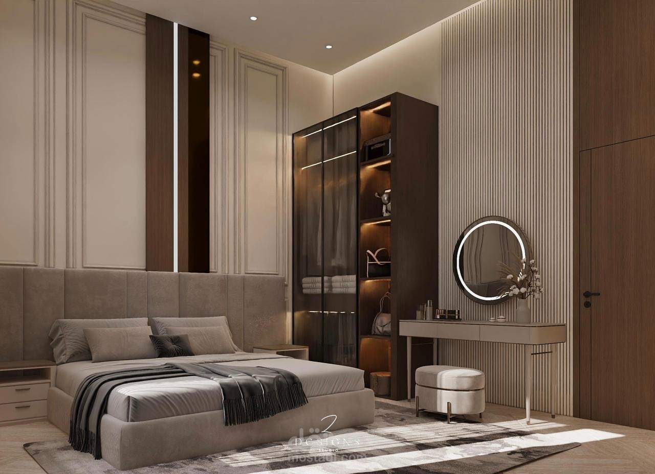 تصميم داخلي لغرفة ماستر نيوكلاسيك