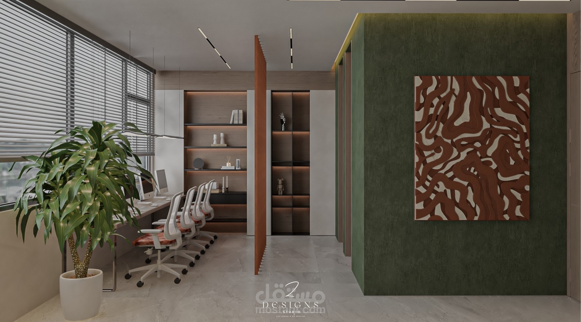 تصميم داخلي  لمكتب تسويق عقاري بجدة