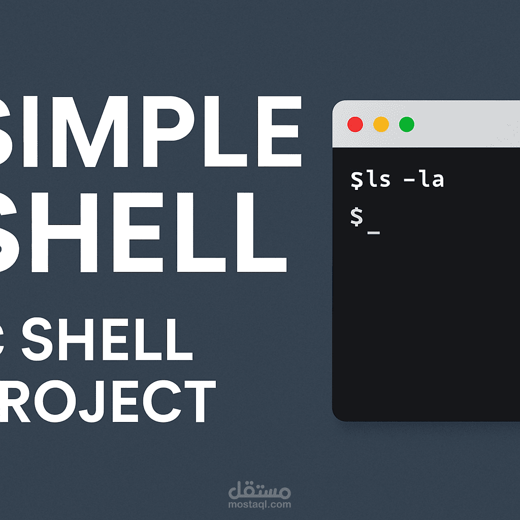 Simple Shell – محاكي أوامر يونكس مبني بلغة C