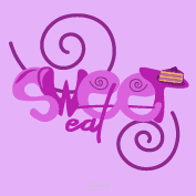 شعار لمحل حلويات sweet eat