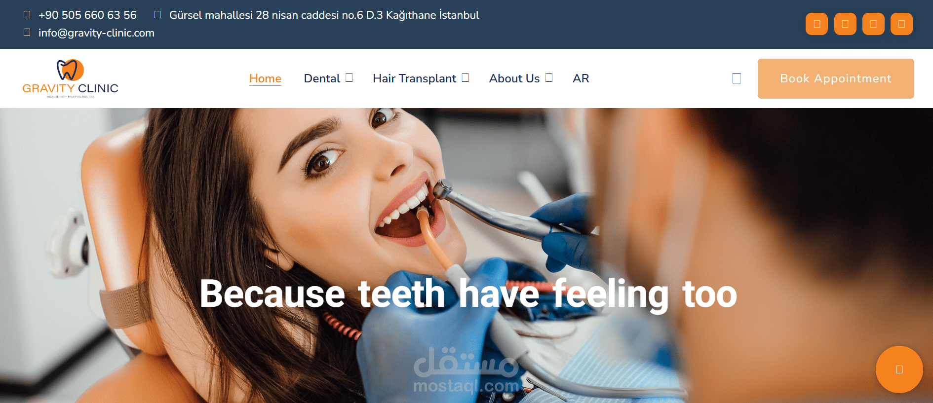 تصميم موقع لعيادة تجميل
