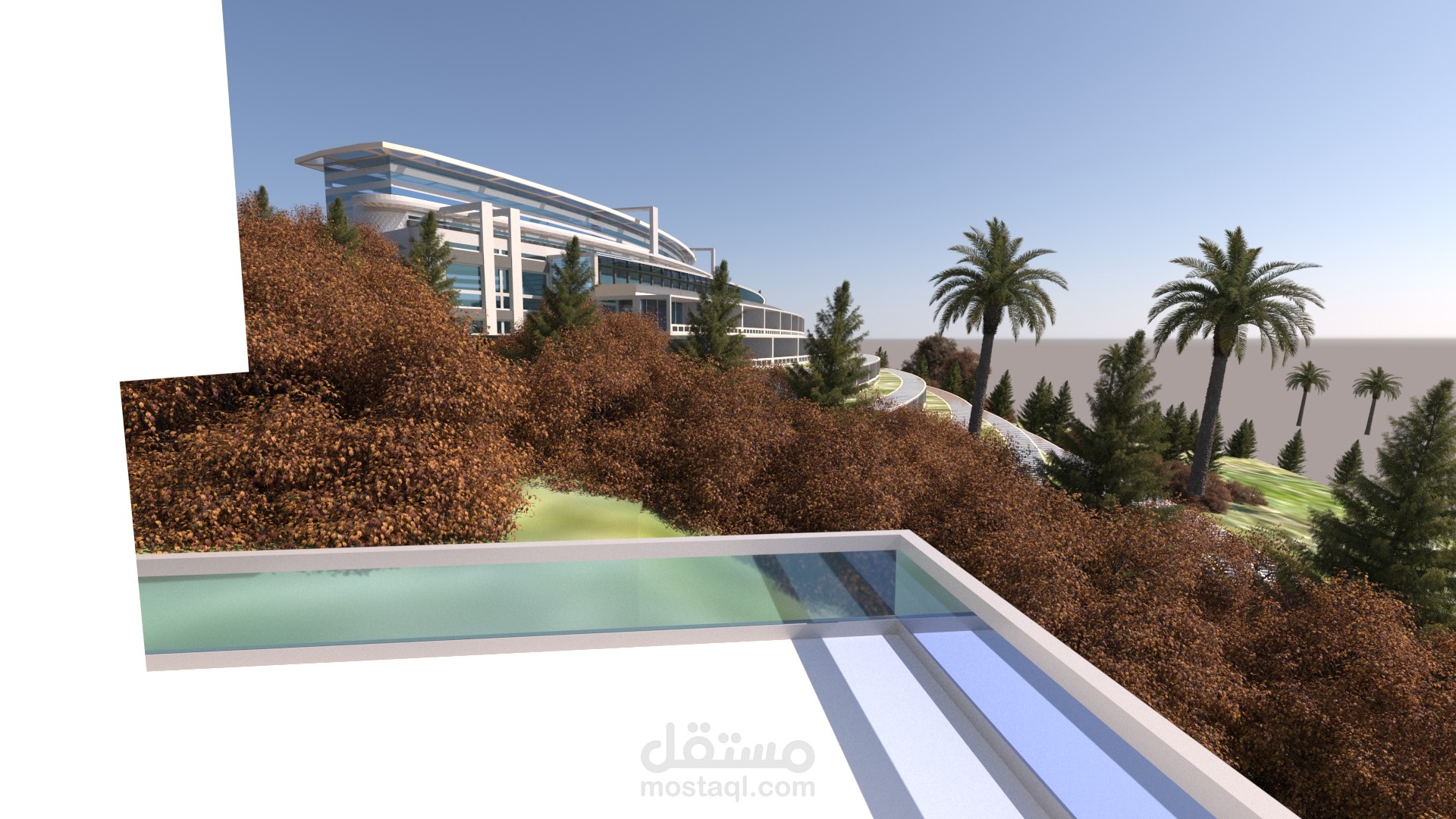 تصميم فندق جبلي